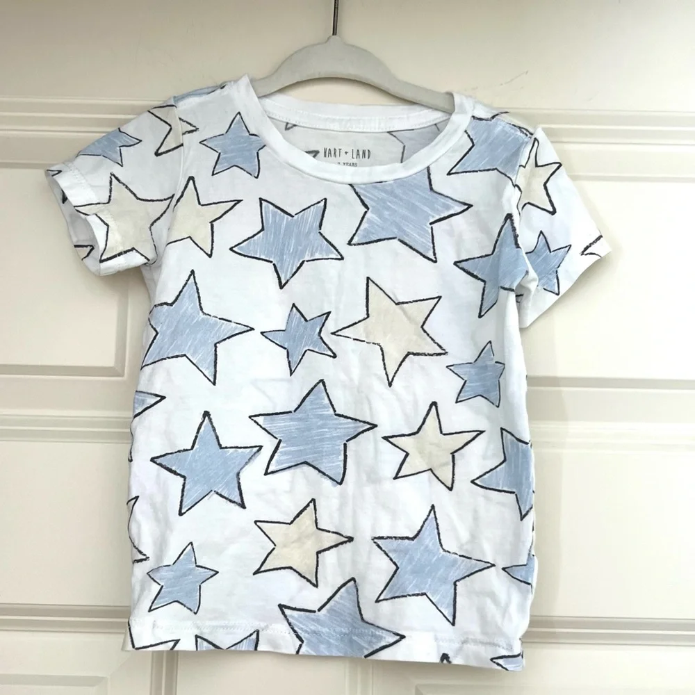 ❤️ Hart + Land Boys White | Stars pajamas